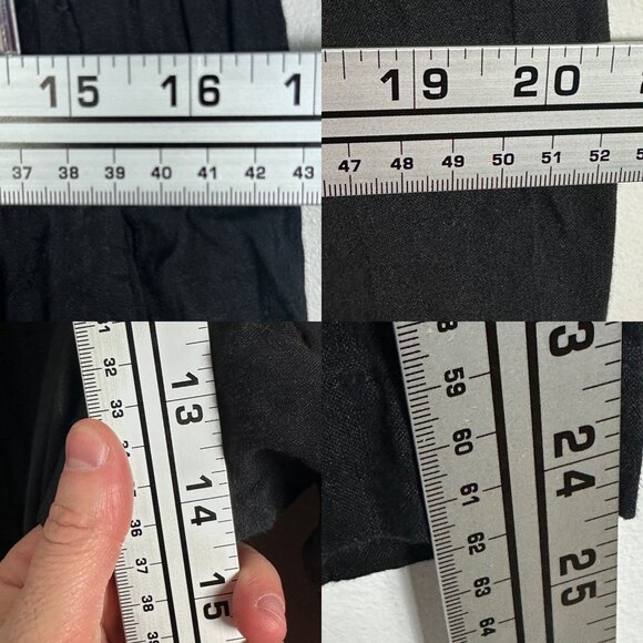 Aritzia Babaton Day Linen Black Pants Womens Size XL Elastic Waist Pull On 51486 - Picture 12 of 12